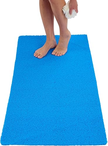 Miniatura 55 de Tapete de ducha antideslizante para bañera – Tapete de baño de lufa para baño – Tapete de baño de 40 x 16 – Tapete de baño antideslizante Gris,Aqua