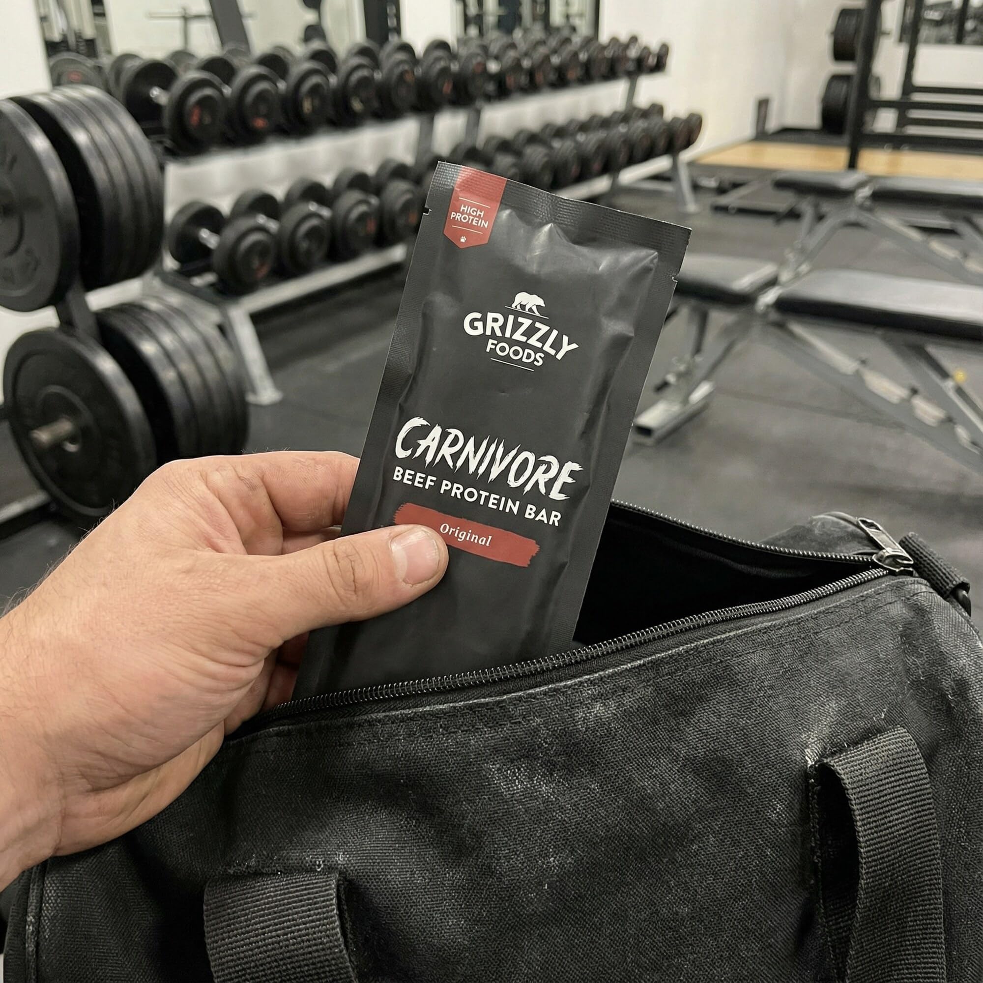 Grizzly Foods • Carnivore Beef Bars (5 x 40g) • 100% Rindfleisch • Hoher Eiweißgehalt • Ohne Zucker & Zusätze • Low Carb Snack • Fleischriegel für Sport, Fitness, Muskelaufbau & unterwegs