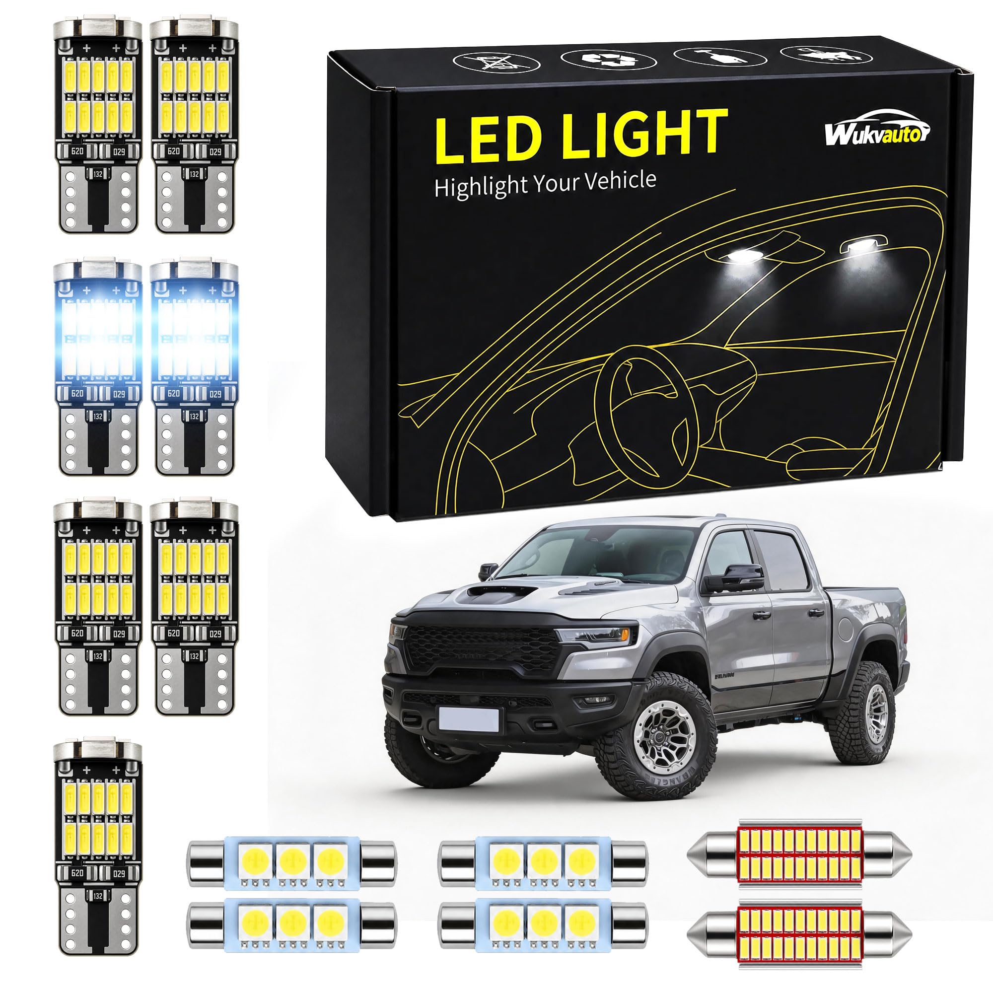 Photo 1 of WUKVAUTOR LED Interior Light Kit for 2019-2026 RAM 1500