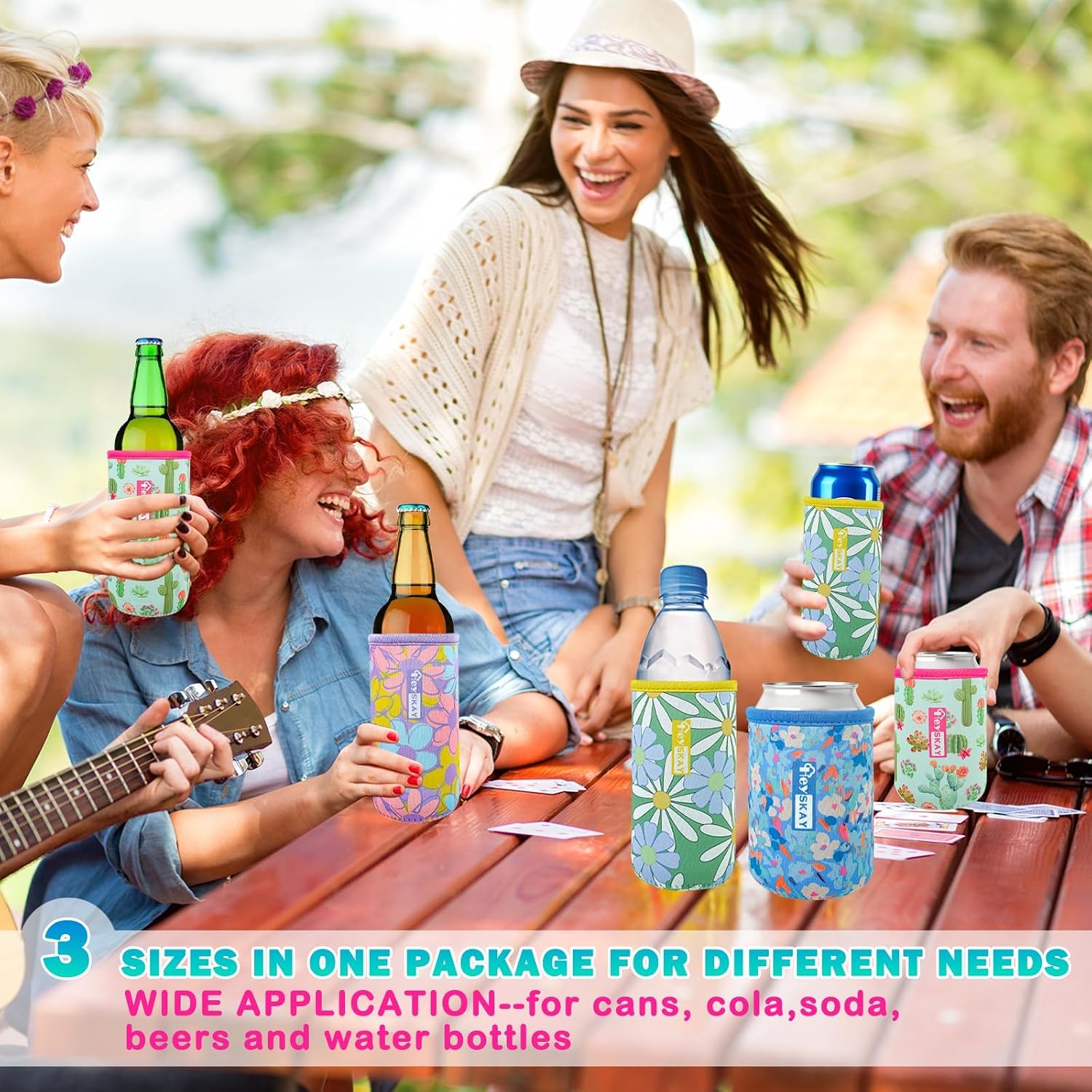 HEYSKAY Insulated Can Sleeves Coolers Standand Slim Can Sleeves 12-16oz