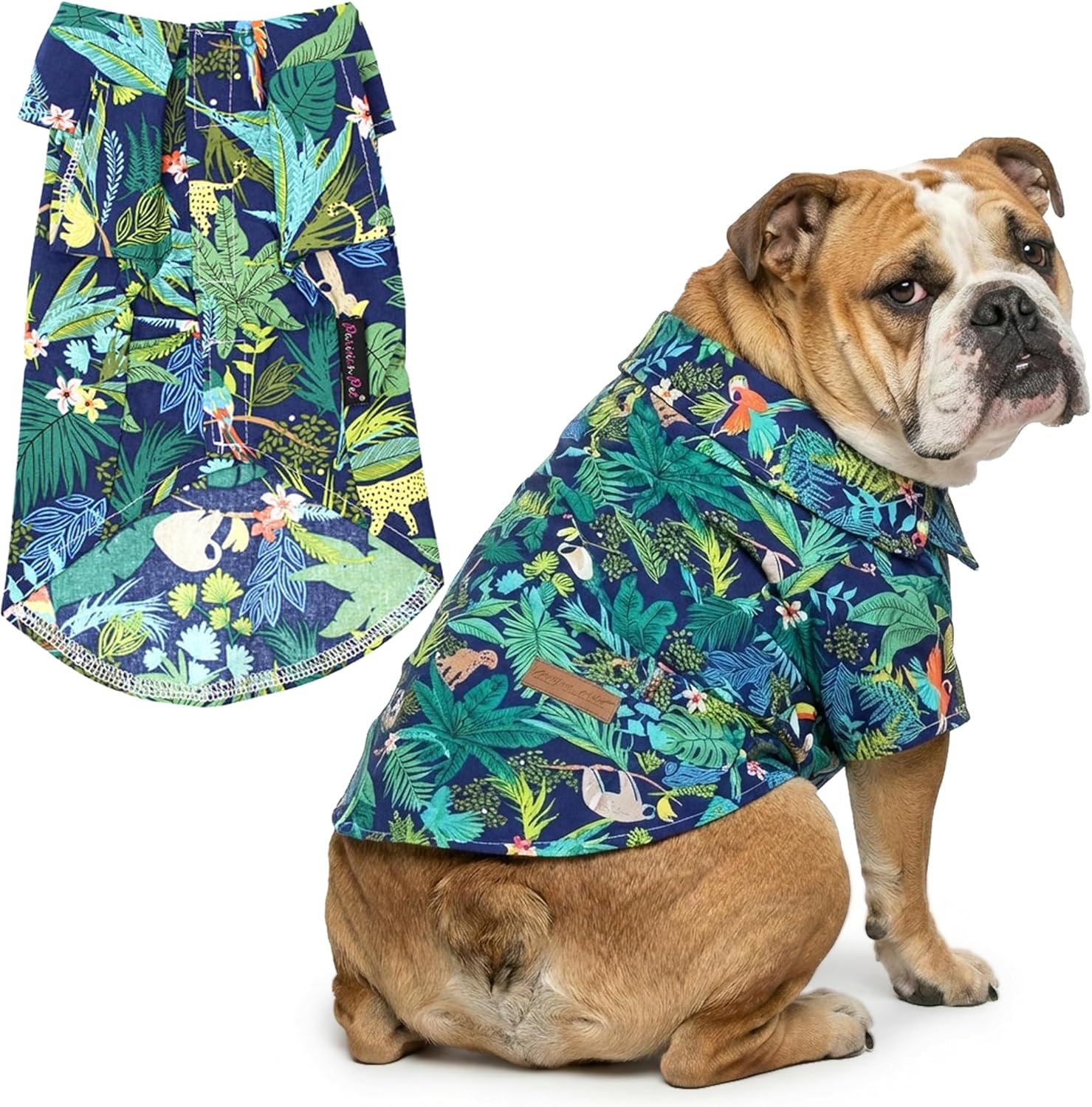 Parisian Pet Dog Overalls - Blue Denim Dog Clothes - Breathable Sling Puppy Jumpsuit - Durable and Trendy Overalls for Dogs - Comfortable Jeans Dog Clothes for Small Dogs - Classy Pet Apparel