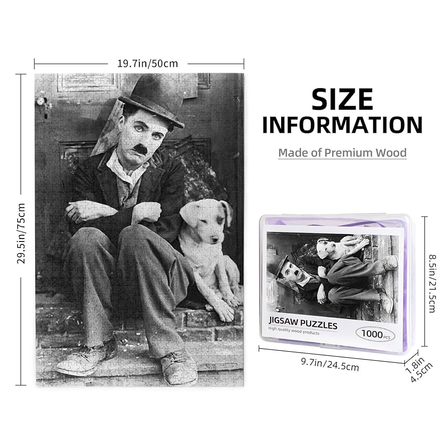 チャップリン　1000ピース　パズル　おまけフレーム付き Amazon.co.jp: 1000ピース ジグソーパズル チャールズ