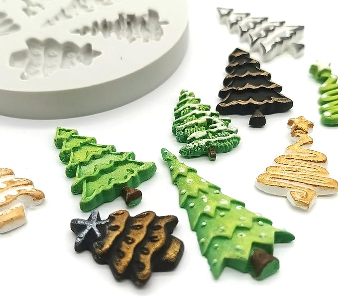 Molde de Silicona Katy Sue Árboles de Navidad Miniatura miniatura 8