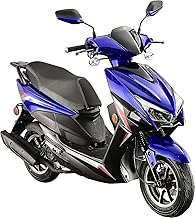 HHH X18 Upgraded 150cc Scooter Moped Street Gas Fully Automatic Scooter 150cc Moped for Adult and Youth Upgraded 10" Aluminum Wheels (Blue Color)