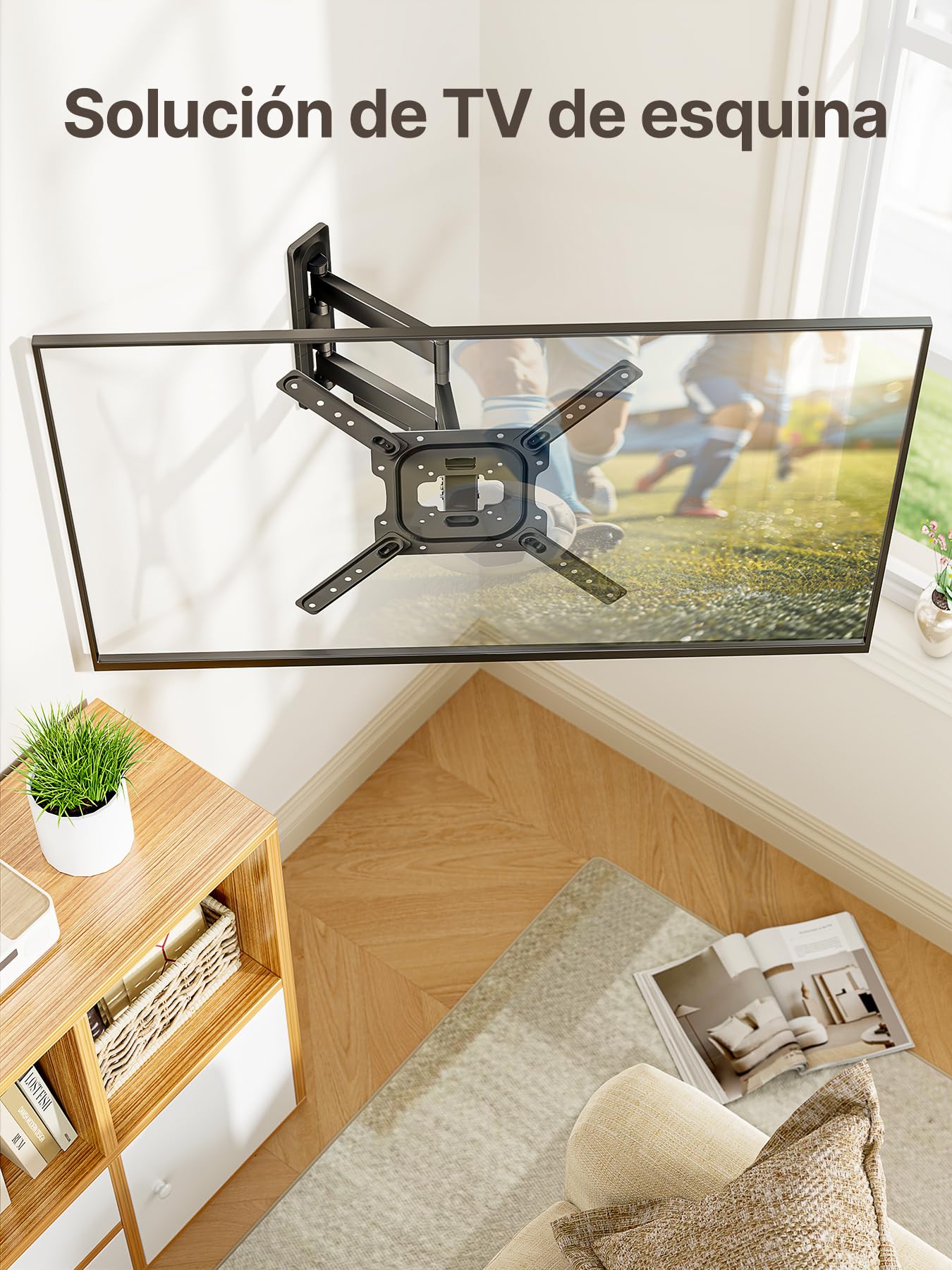 monTEK Soporte TV de Pared 23~65", VESA 400×400mm máx. Carga máx.35kg | Soporte De Televisor De Pared, Soporte De Pared,Inclinación,Rotación,Placas de pantalla/Incurvés