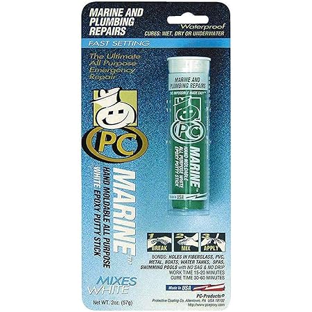 PC Products PC-Marine Epoxy Putty, 2oz Stick, White (25567)