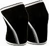 Knee Sleeves Sold as a Set of 2 7mm Thick Compression Knee Brace Support for Weightlifting, Powerlifting, Squats & Crossfit Training Fitness for Women and Men, Black Small