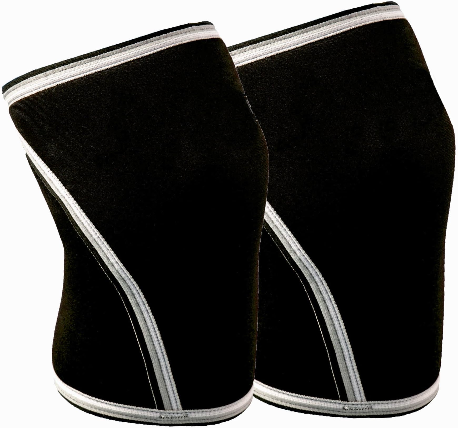 IronsideKnee Sleeves (1 Pair) 7mm Neoprene Thick Compression Knee Brace Support for Weightlifting, Powerlifting, Squatting & Fitness Training for Women and Men Black, XLARGE