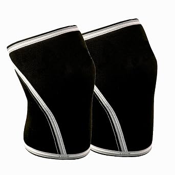 Knee Sleeves 1 Pair 7mm Neoprene Thick Compression Knee Brace Support for Weightlifting, Powerlifting, Squatting & Fitness Training for Women and Men Black Small