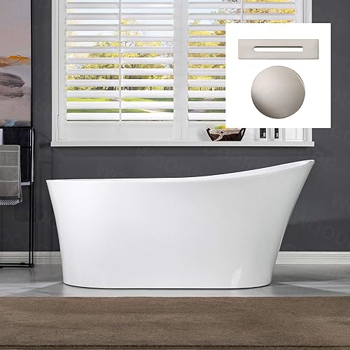 WOODBRIDGE B0084-BN-Drain&O Bañera, níquel cepillado