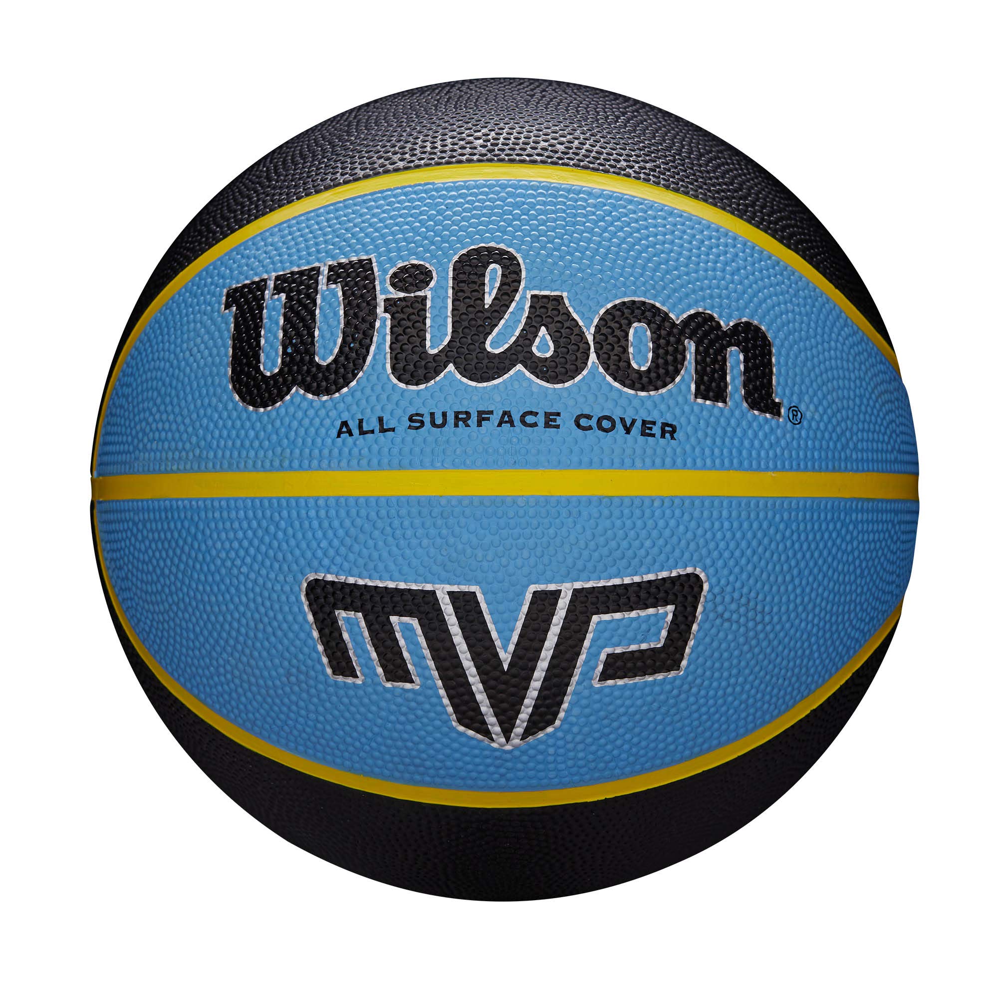 Wilson Unisex-Adult MVP Mini Basketball, Black/Blue, 5