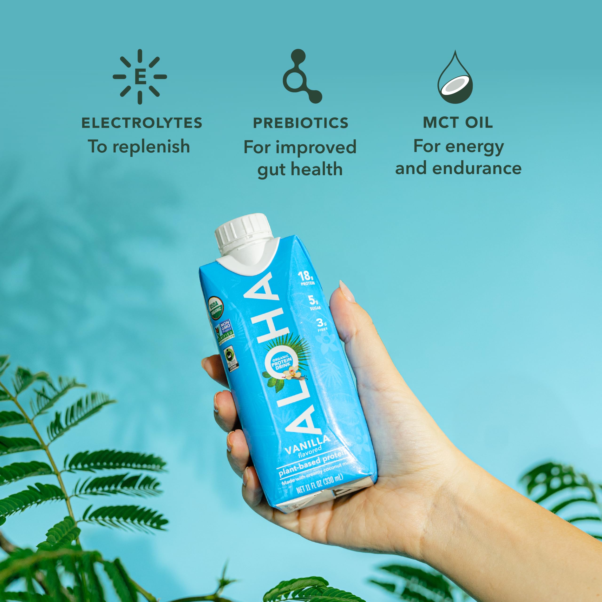 Amazon.com: ALOHA Organic Plant-Based Protein Drink – Vanilla