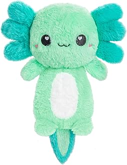 Axolotl Microwavable Unscented Heating Pad For Women And Kids- Cute Soft Cozy Pillow Plush Heatable Warm Stuffed Animals - Kawaii Hot And Cold Plushie Food Toy - Axolotl Gifts For Girls And Boys