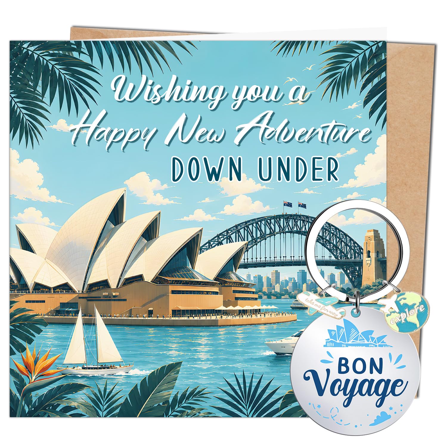Eiapadeor Australia Bon Voyage Card Travelling Gifts Gap Year Holiday