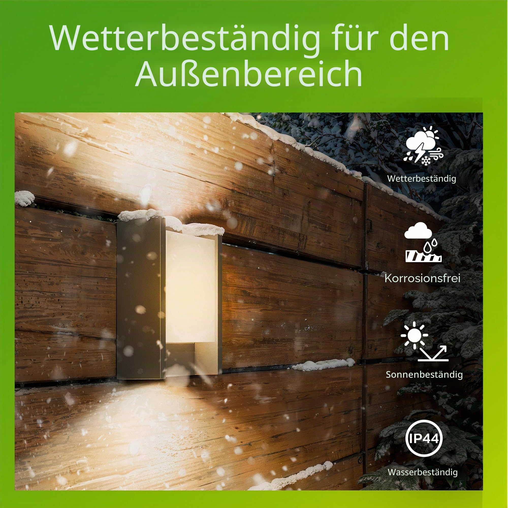 PHILIPS Arbour LED Outdoor Wandleuchte (6 W), wetterfeste Außenleuchte mit warmweißem Licht, energiesparende LED Beleuchtung, anthrazit