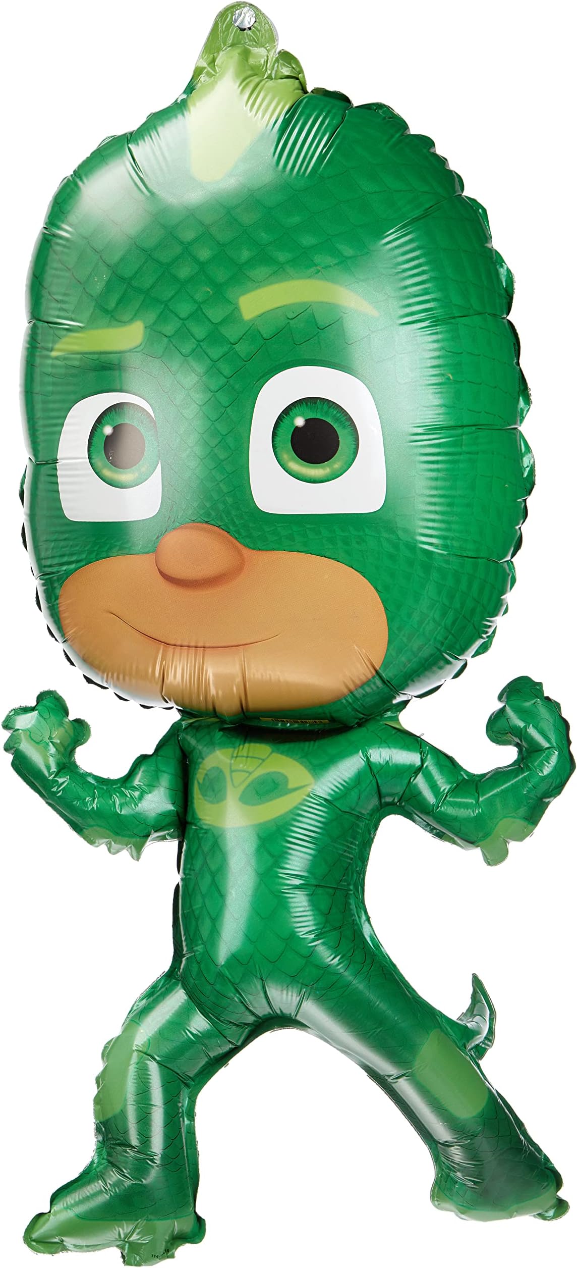 Grabo Birthday Balloon Pj Masks Gekko Shaped Balloon for Children's Parties in Foil with Straw to Inflate it. Colourful Balloons Made in Italy 43 x 76 cm