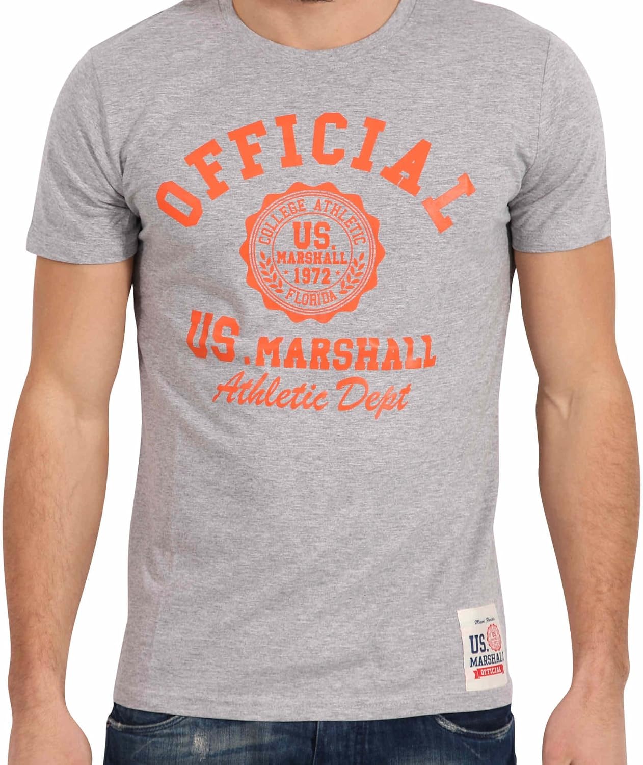 US Marshall Original Men's TShirt Grey Large Amazon.co.uk Clothing