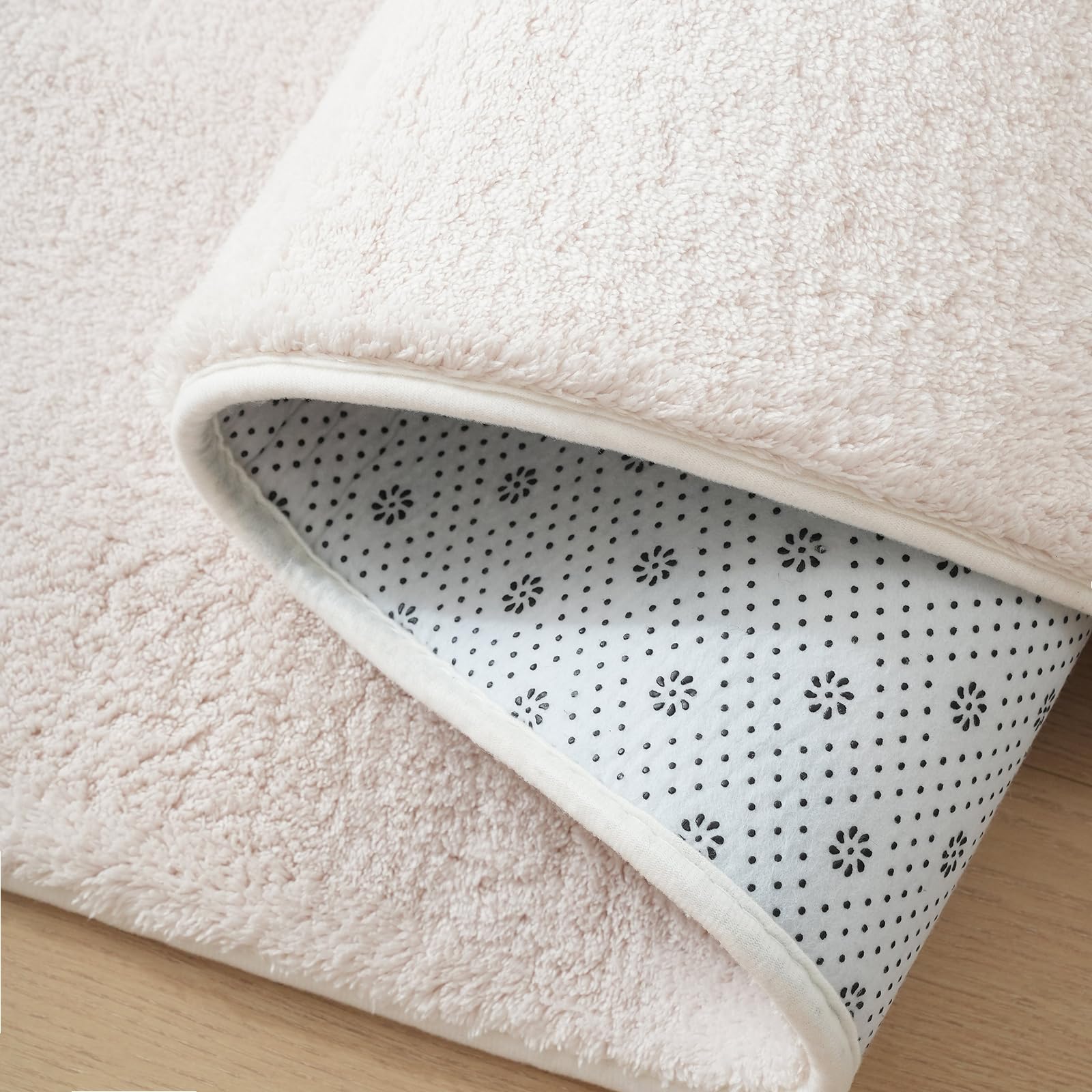 Teppich Wohnzimmer 200x300cm, Waschbarer Kinderzimmer Mädchen Junge Schlafzimmer Grau Carpet Gegend Kurzflor Flauschig Rutschmatte (Cremeweiß, 200x300)