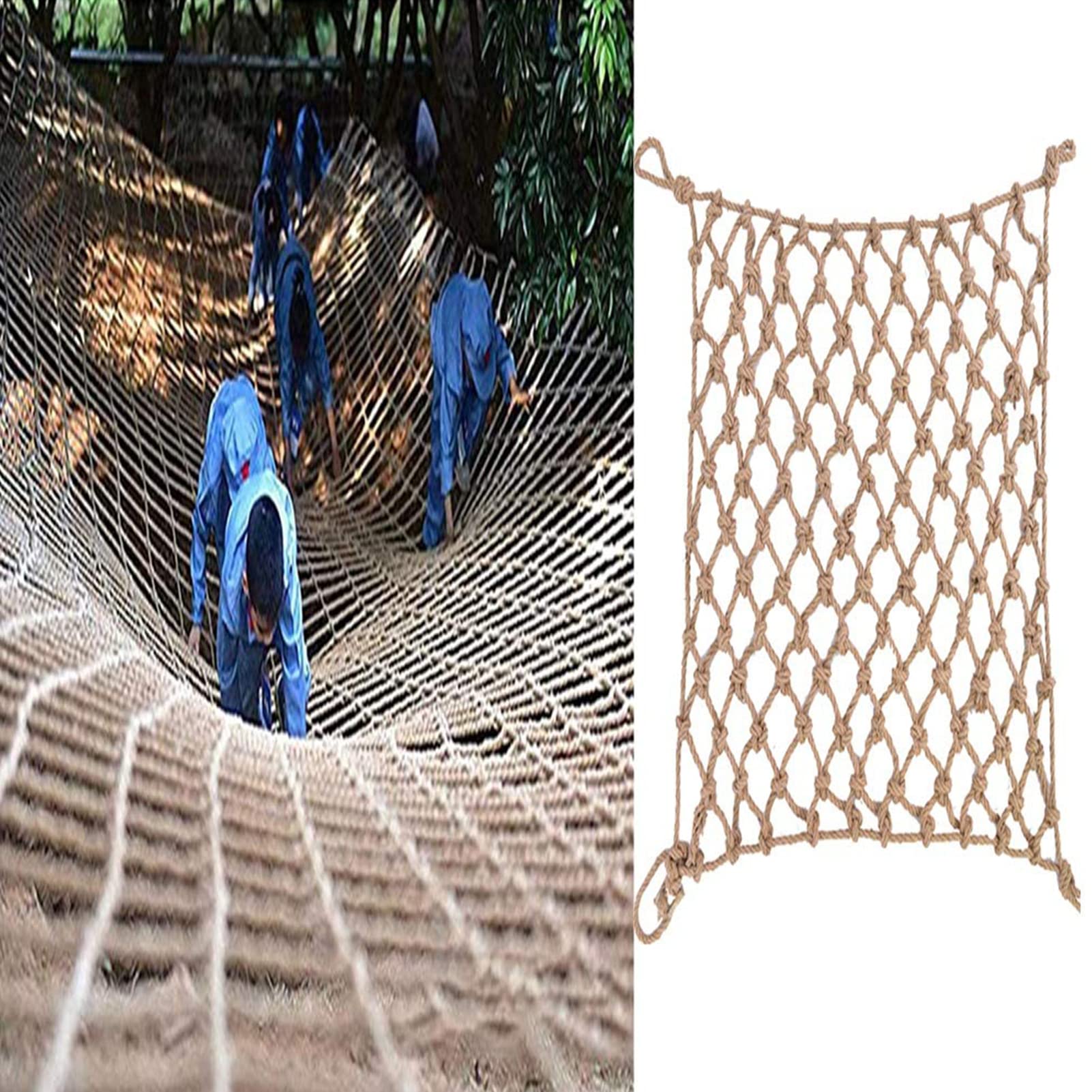 PUCIO Rope Net Fishing Net Decor, Mesh Fishnet Wall, Hemp Rope Net Staircase Balcony Anti-fall Net Protection Net Truck Fixed Ladder Rope, Adjustable 6mm Clothing Nets Climbing Nets