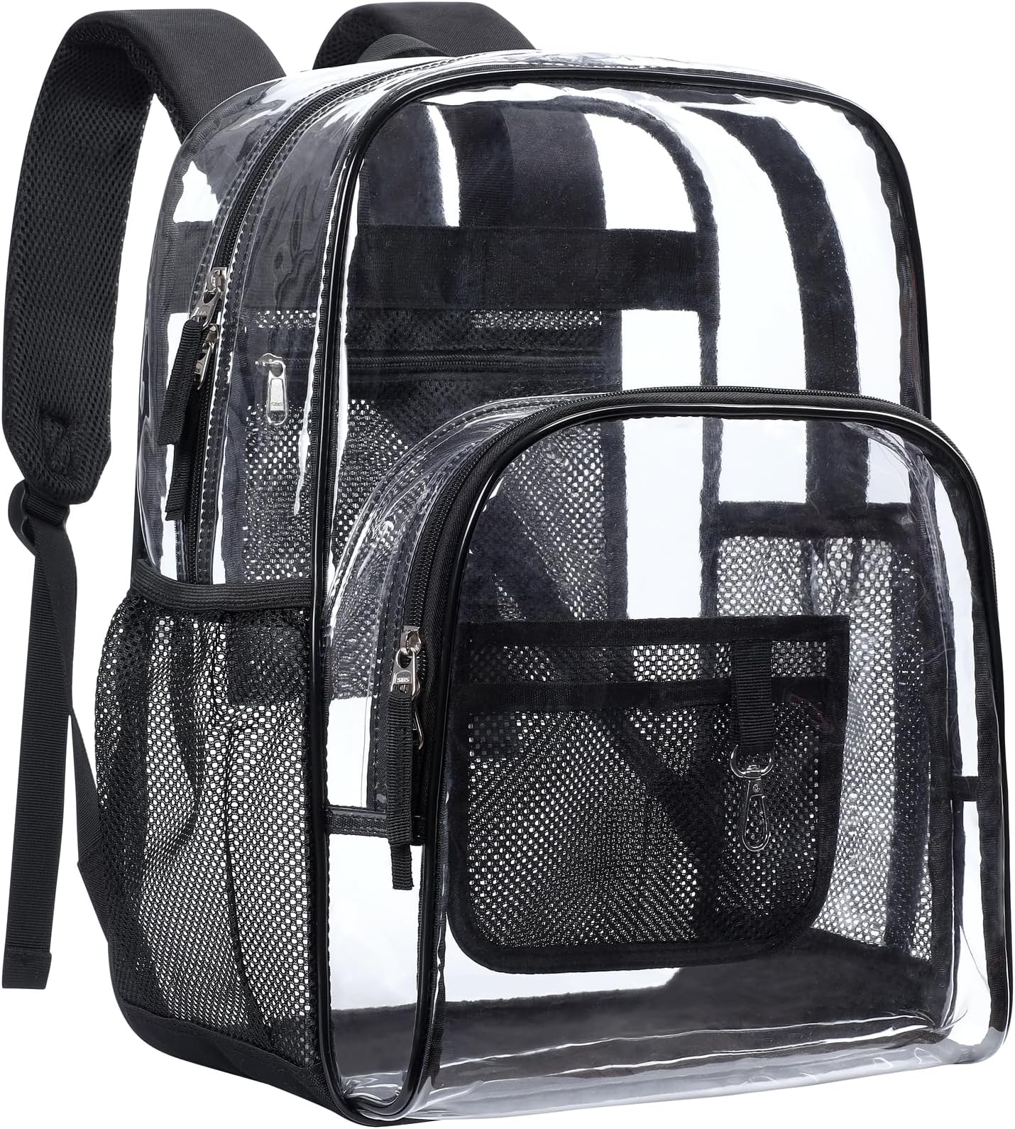 Clear Backpack - 17 inch Heavy Duty Clear Backpacks for School, Large Transparent Bookbag for Students (Age 12+)