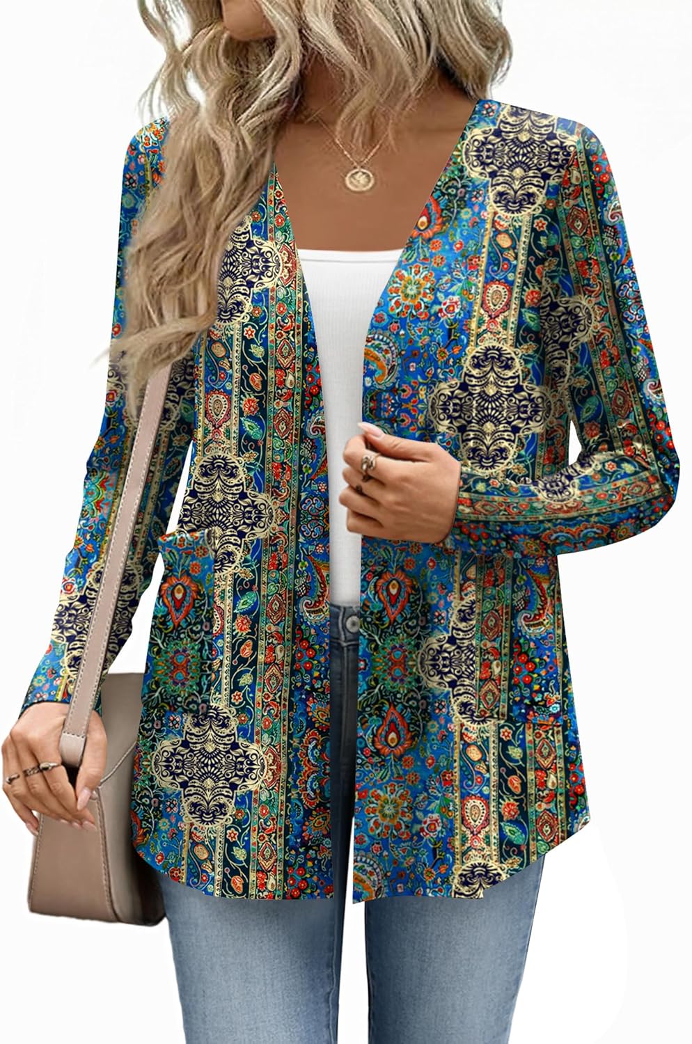 Zeagoo Lightweight Cardigan for Women 2026 Long Sleeve Open Front Casual Cardigans with Pockets