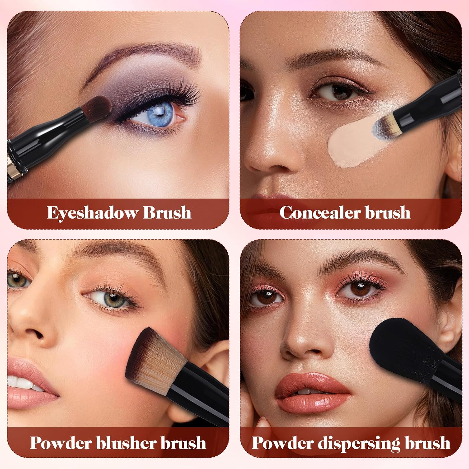 Travel Makeup Brush Soft Multi-functional Concealer Eyeshadow Face Brush Portable for Easy Application Suitable for Beginners and Professionals