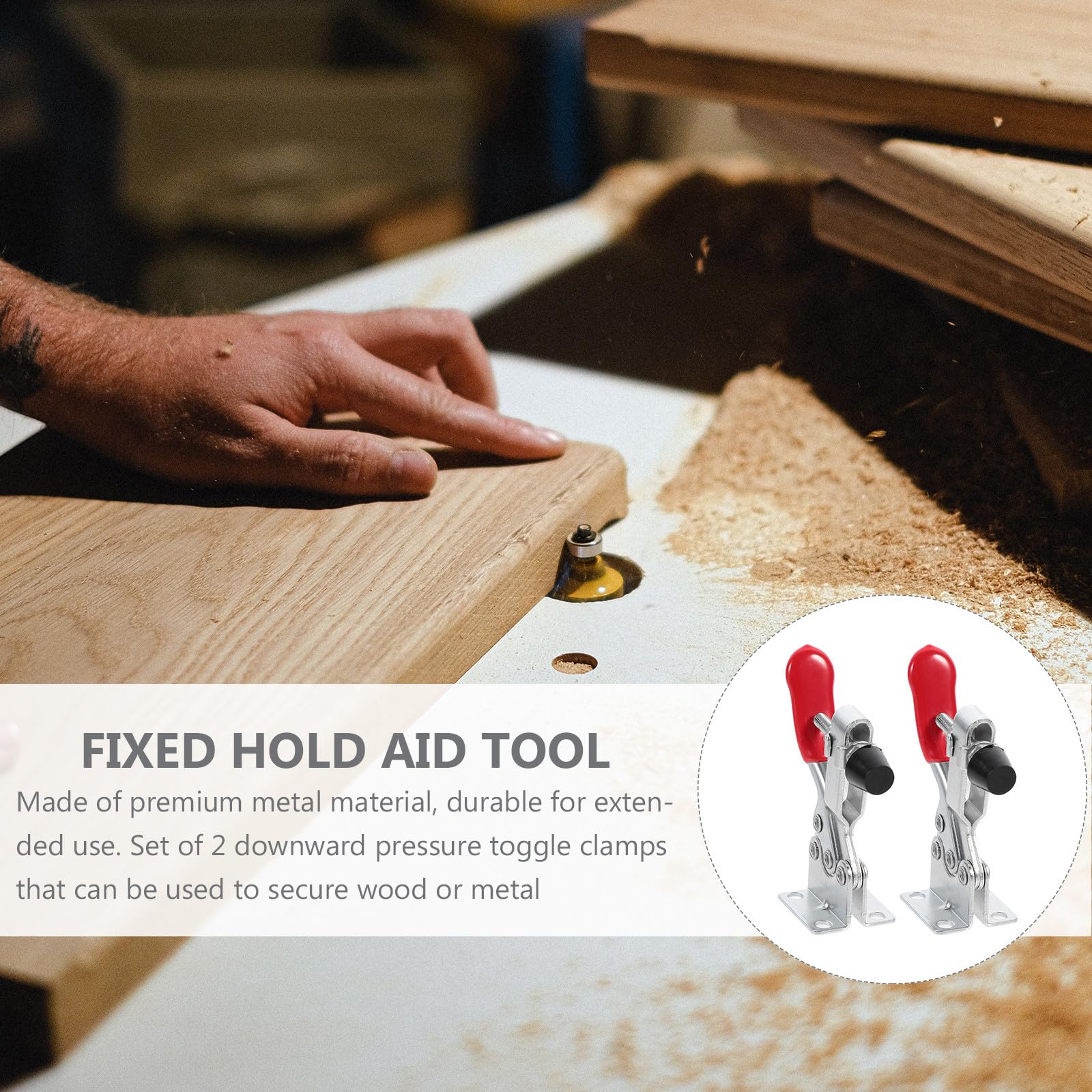 ABOOFAN Prensa Toggle Vertical Galvanizadas de Zinc 10 Abrazaderas de Palanca Rápida Fuerte y Fácil Agarre para Sujeción para Metal y Madera
