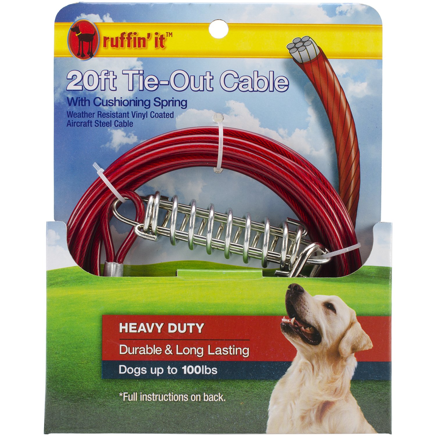 Vinyl-Coated Dog Tie-Out Cable