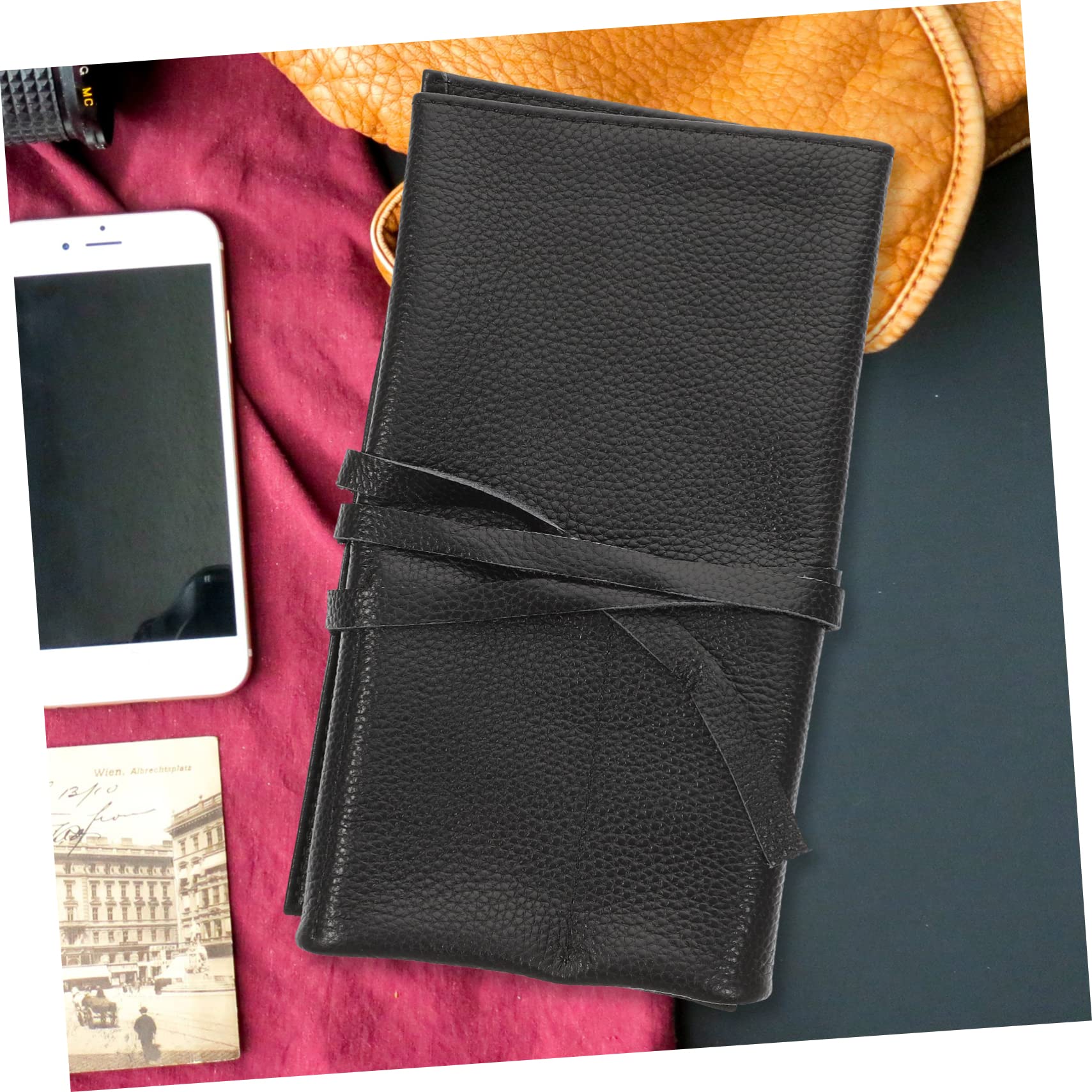 UKCOCO Estuche de Viaje para Reloj de Cuero Negro Cremallera
