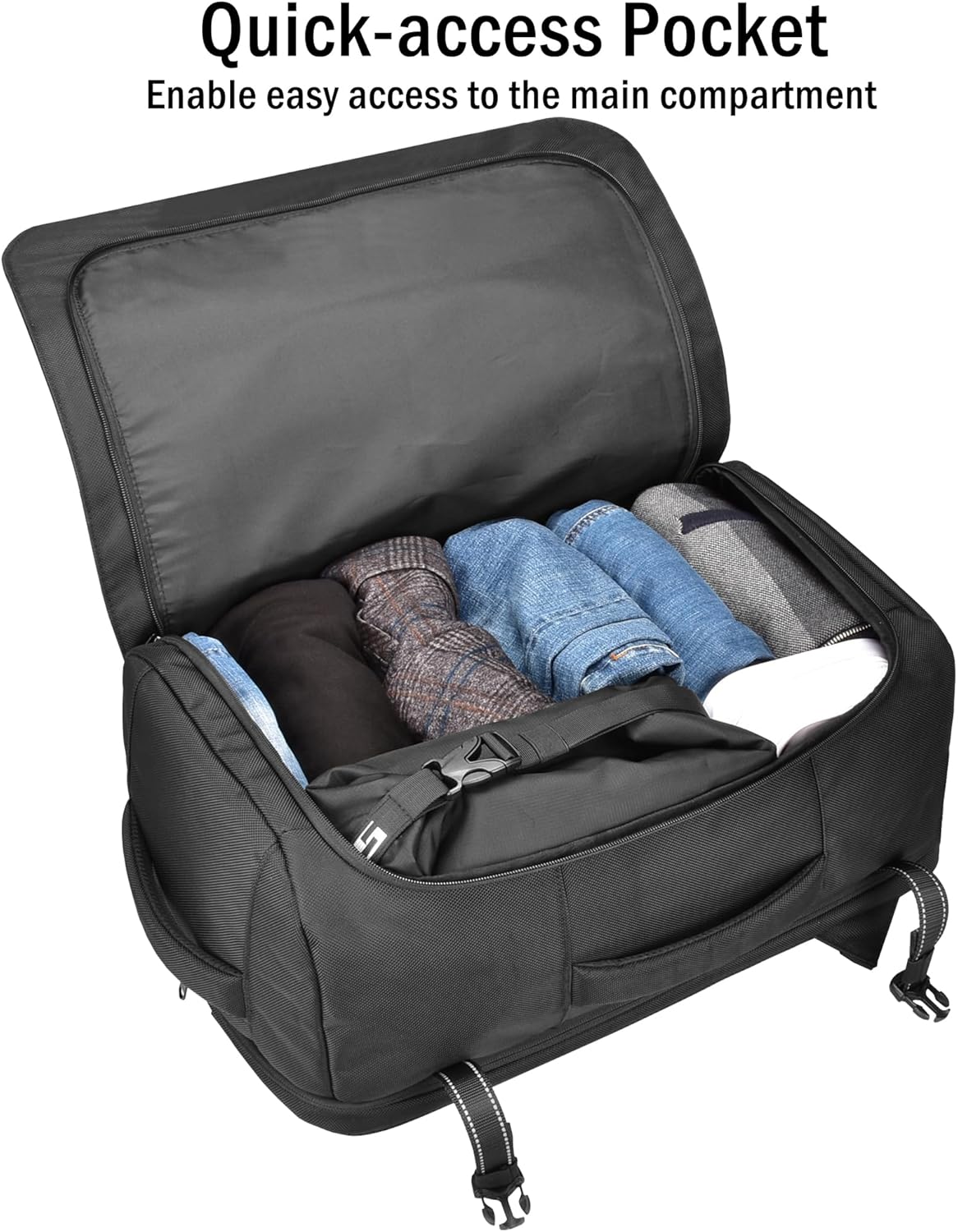 Travel Backpack 40L, TSA Friendly Airline Flight Approved Carry On Laptop Backpacks Lightweight Business Knapsack,Large Capacity Rucksack,Weekender Bag Daypack,Fits 17.3 Inch Laptop - Image 5