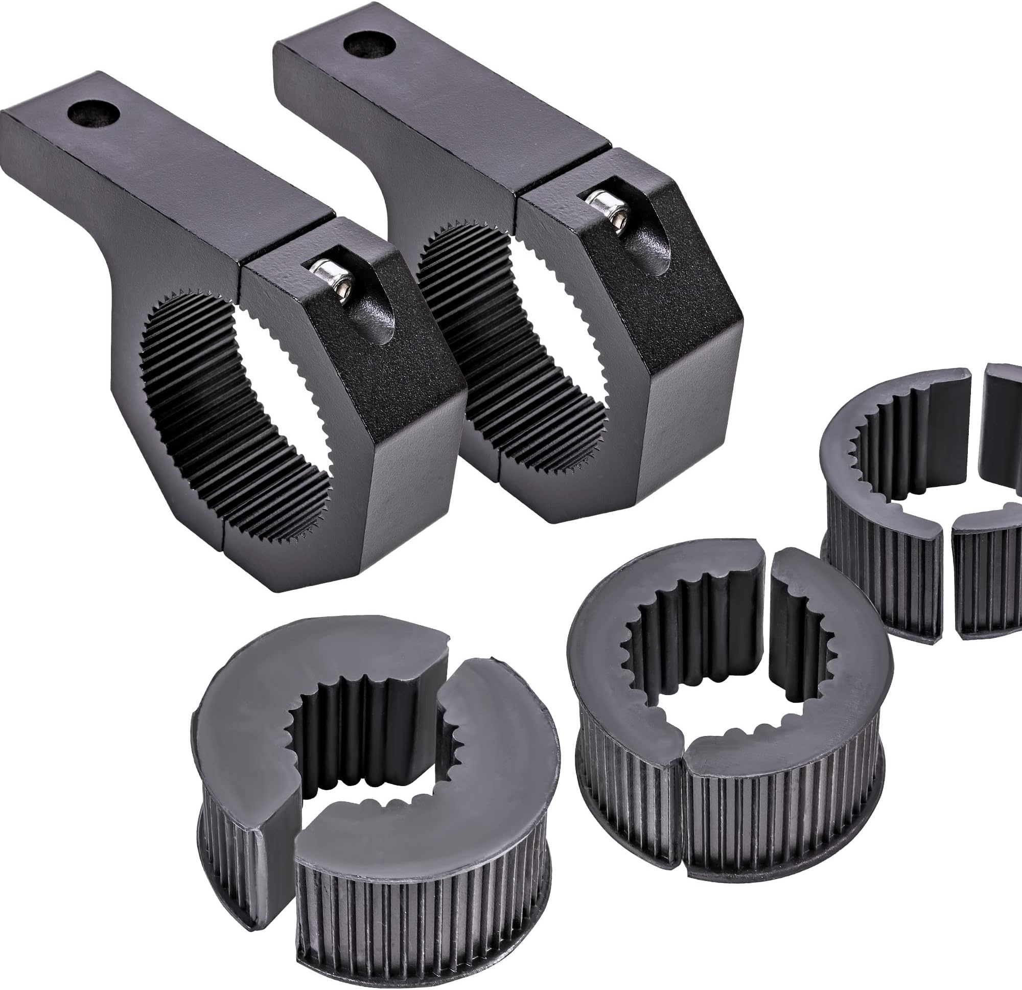 LAMPHUS Off-Road Light Mounting Bracket Bar Clamp Kits [1"/1.5"/1.75"/2" Inch] [Horizontal Bar] [Aluminium] [2 Units] Bull Roll Cage Clamps Mount for ATV UTV