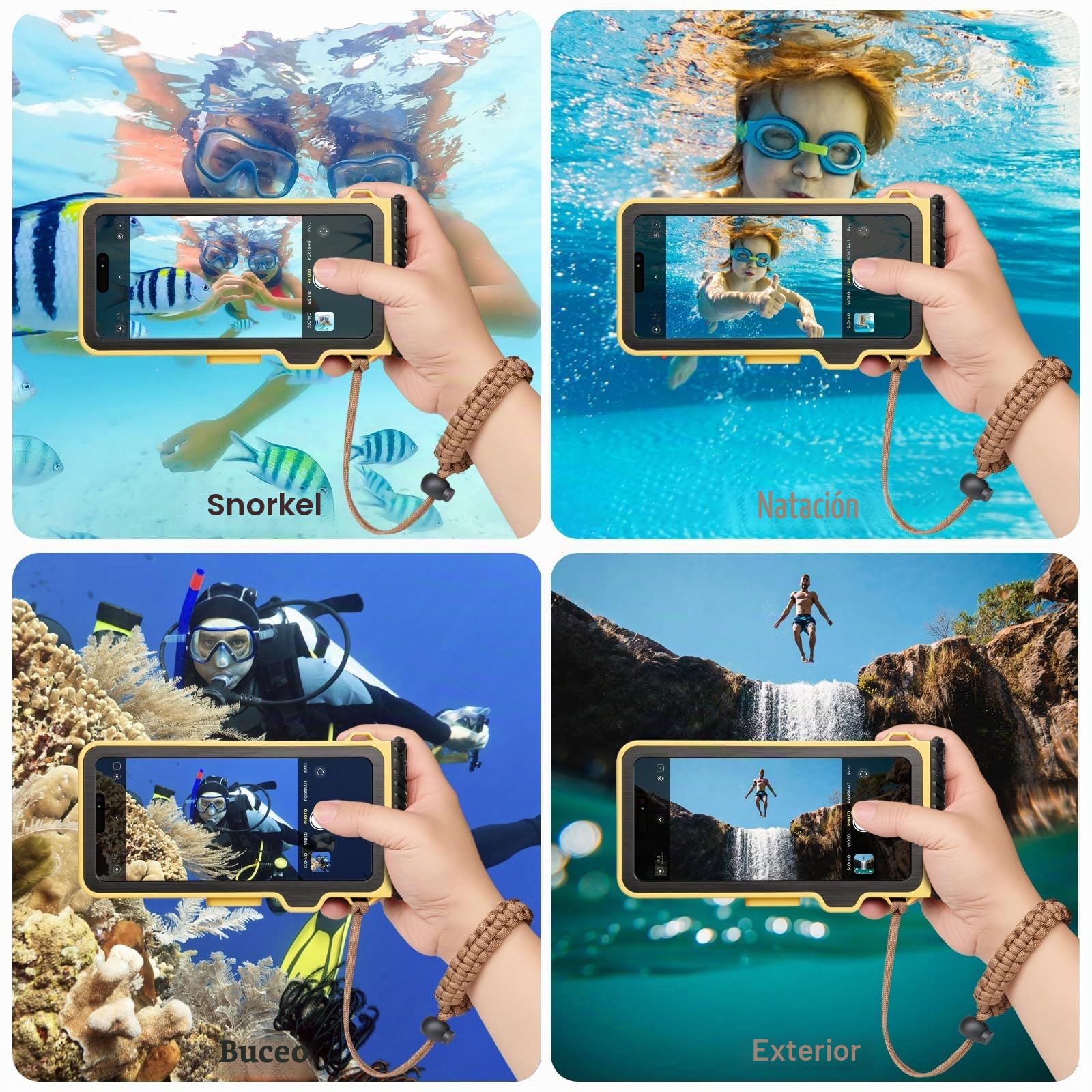 Funda Impermeable móvil Universal Buceo Profesional subacuático Funda para teléfono móvil para iPhone 16e 16 16 Pro 16 Pro MAX 15 Pro 15 Pro MAX 14 14 Pro 14 Pro MAX Samsung s25 S24 S23