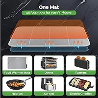 Vista 5 de FYY Heat-resistant Mat for Food Warming Mats - 23×15.4 inch Tables Protected, Up to 50% Temperature Block, Foldable and Space-Saving, Waterproof