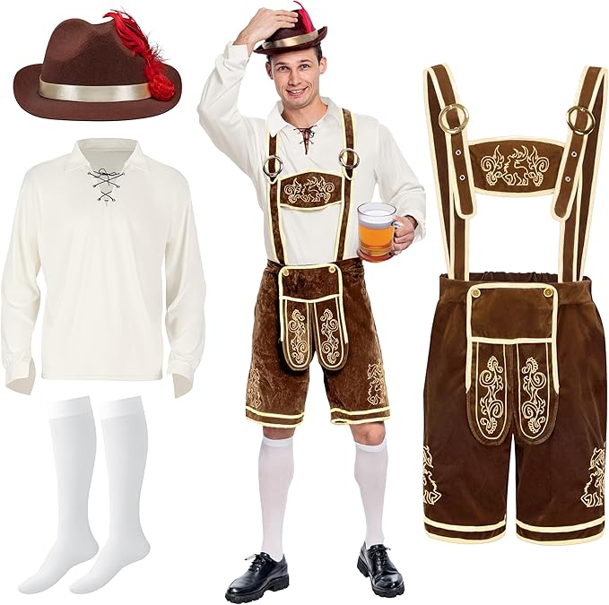 Spooktacular Creations Men's German Bavarian Oktoberfest Costume Set