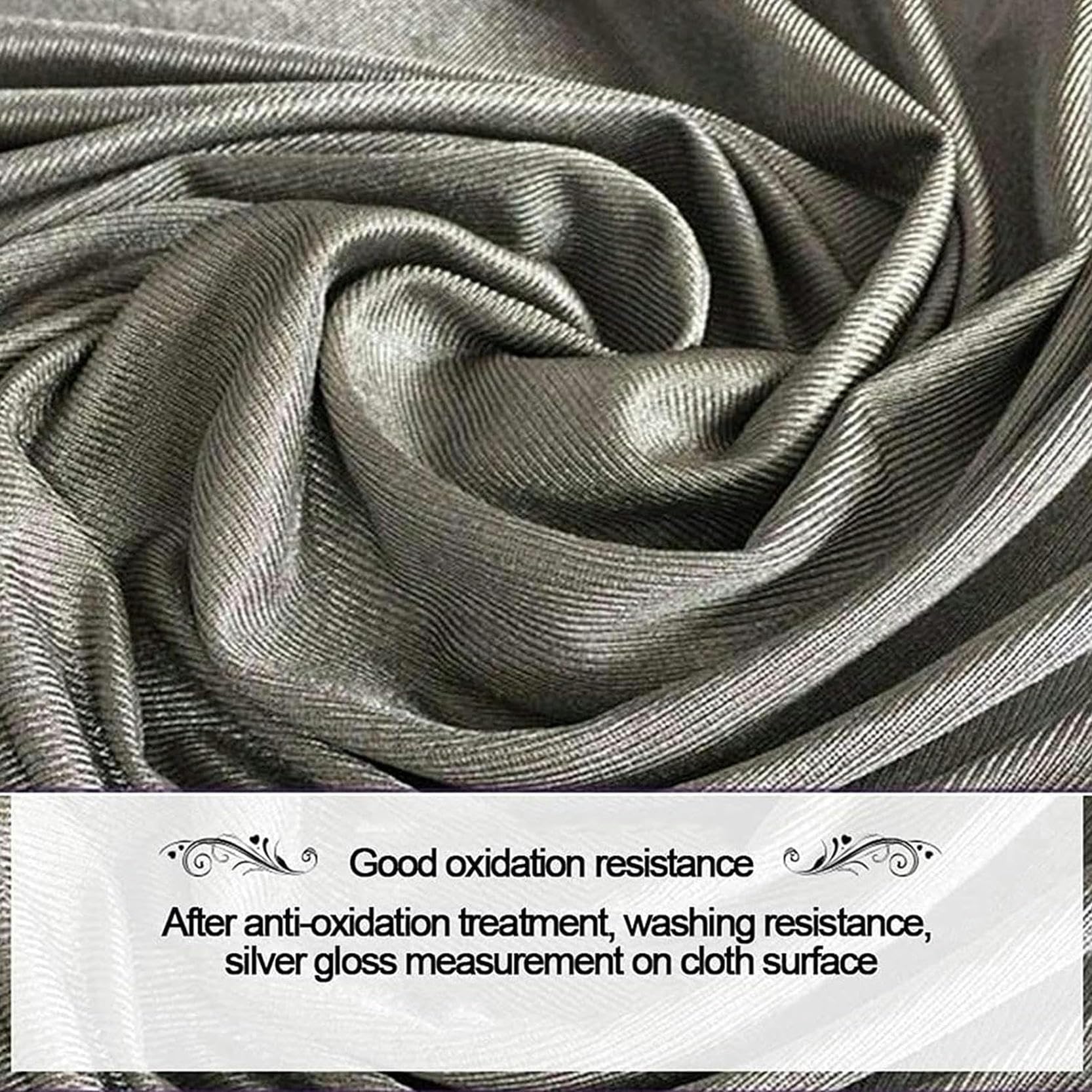 XENITE Tissu de Protection Contre Les radiations Tissu De Protection Emf Blocage RFID Isolation EMI,Silver-1x1.5M