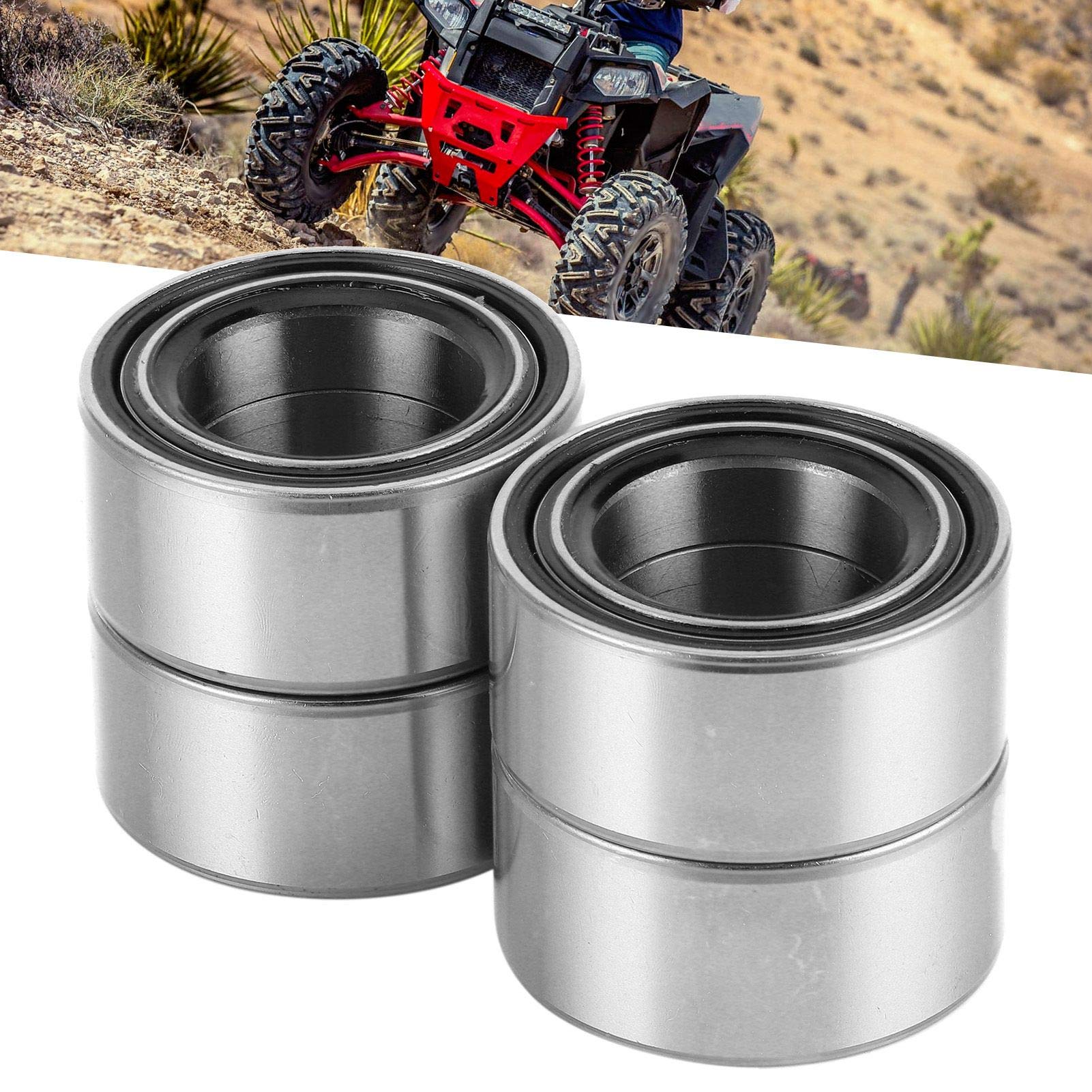 Qiilu Vorder- und Hinterradlager, 4 Stück, Passend für 1000/XP/Turbo ATV, Metall, Silber