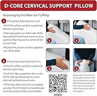Vista 8 de Core Products D-Core - Almohada cervical para el cuello – Soporte ortopédico extra firme para molestias de cuello, personas que duermen de espalda