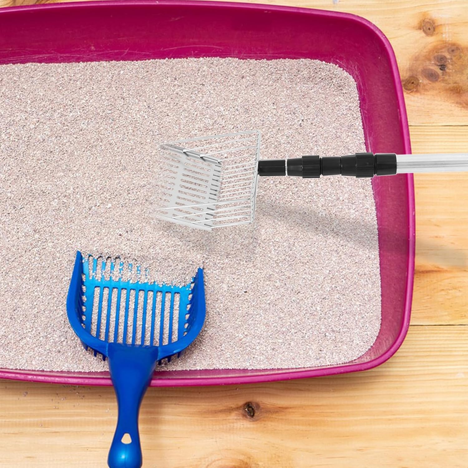 Garneck Cat Litter Shovel Pet Supplies Chicken Portable Pet Litter Shovel Cat Scooper Shovel Home Litter Scoop Cat Litter Scoop Kitten Litter Shovel Sand Scoop Stainless Steel Black