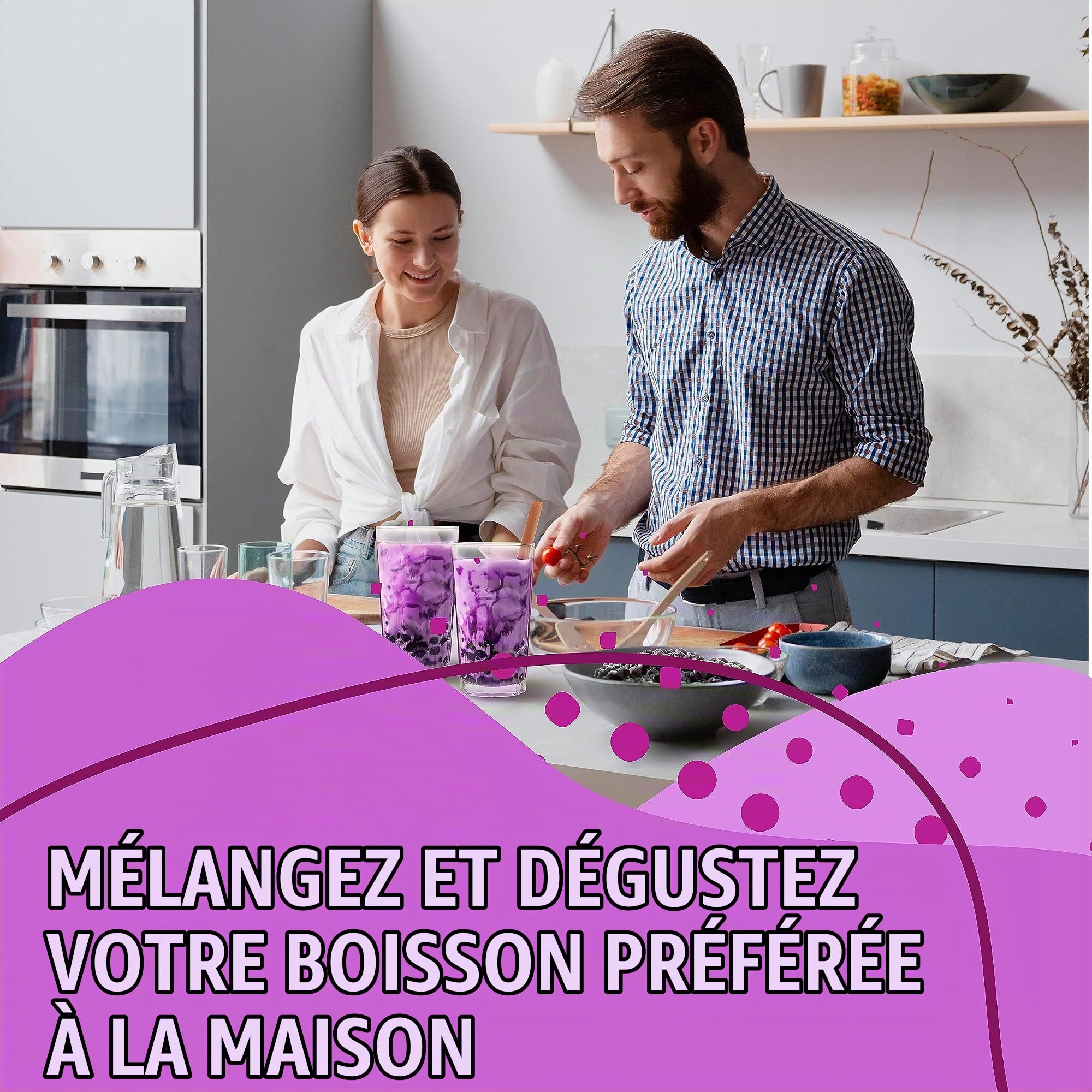 INSPIRE FOOD Poudre Taro pour Bubble Tea | Mélange Milk Tea Premium | Poudre Milk Tea Taro Premium pour Bubble Tea | Sans colorants artificiels | Parfait pour Milk Tea, Café Glacé