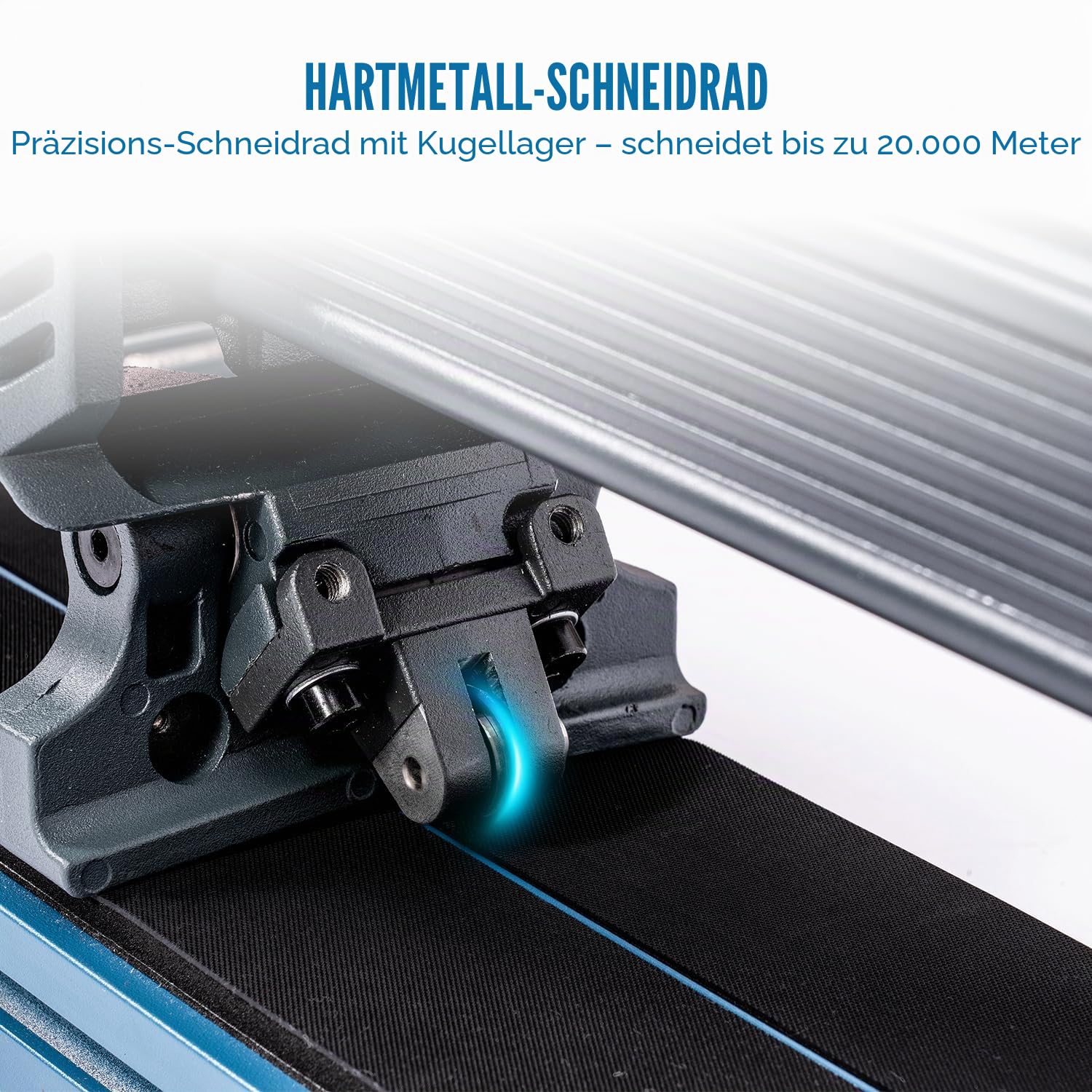 KATSU Tools Manueller Fliesenschneider 48" 1200 mm Hochpräziser Lasergeführter, Robuster Aluminiumlegierung mit Rädern, Keramik- und Porzellanböden und Wandfliesenschneidemaschine