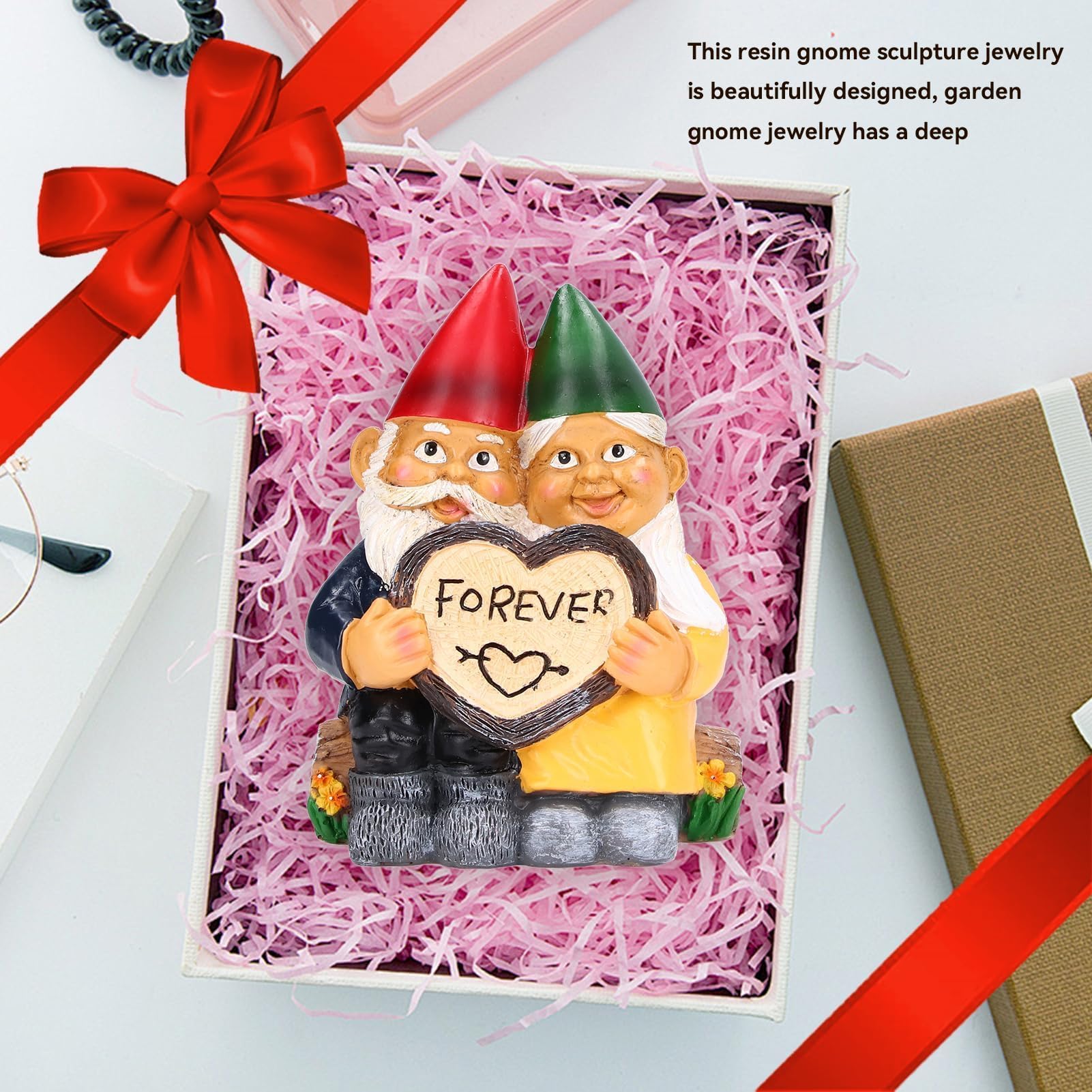 Cyrank Nain De Jardin, Nain De Pelouse, Couple D'ornements, Statue