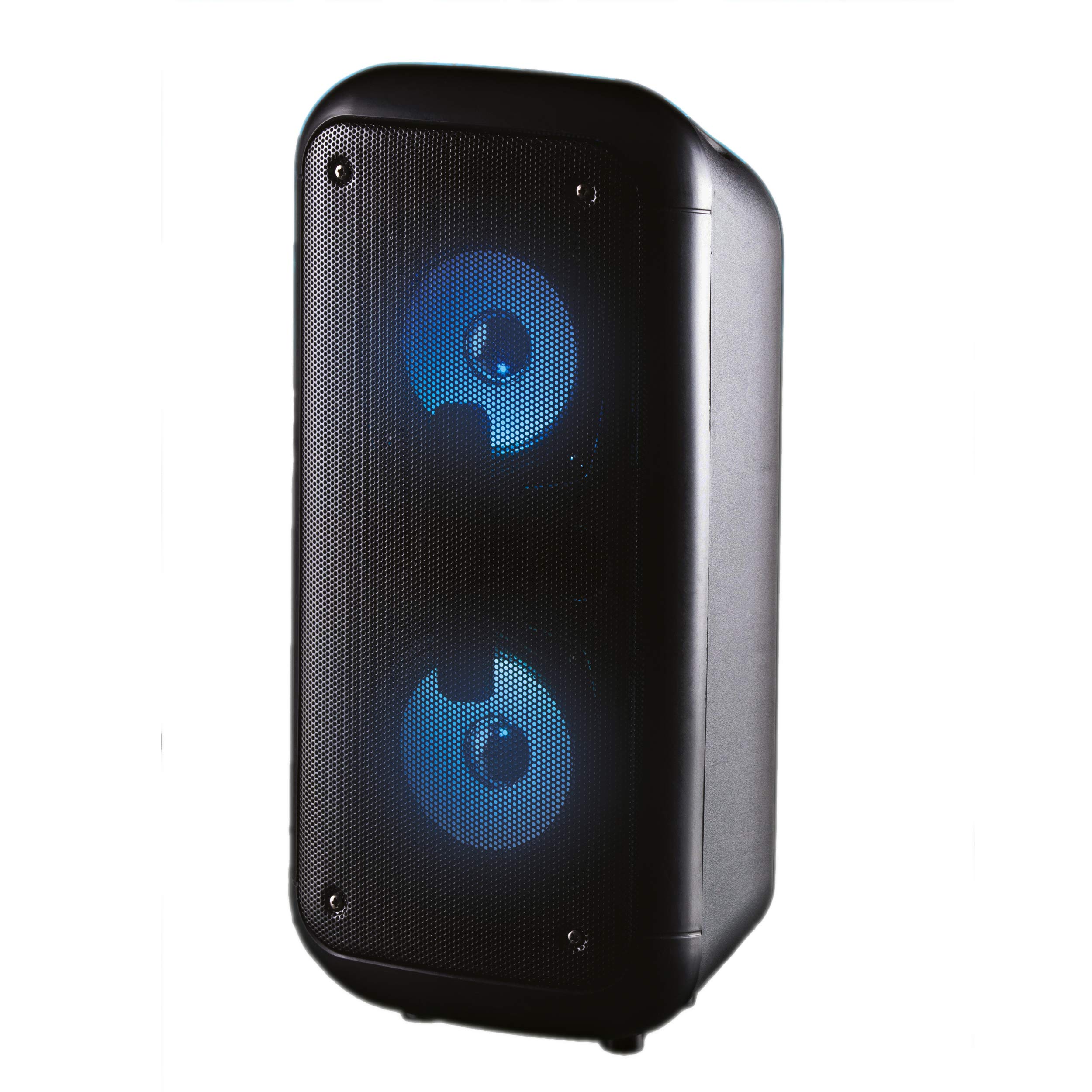 Daewoo Portable LED Party Speaker with Colour Changing Lights, Powerful 2x 5W Audio Output with 6.35mm MIC Input, 1500mAh Built-In Battery from 0 to Full Charge in 1 Hour, Bluetooth/Micro SD/USB & Aux