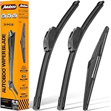 AUTOBOO 26"+16" Windshield Wipers with 12" Rear Wiper Blade Replacement for Hyundai Tucson 2010-2015 -Original Factory Quality Pack of 3