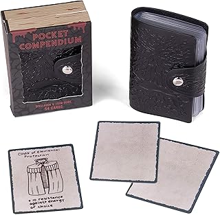 Stratagem Pocket Compendium Spellbook Holder| 26 Pages per Book & 54 Playing Cards| Tabletop RPG Fantasy Game|Tome of Corruption