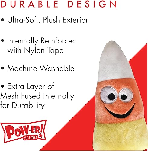 Miniatura 2 de Huxley & Kent Paquete de perro de Halloween  Kookie Korn y pajarita de caramelo espeluznante extragrande  Juguete de peluche para perro y collar de