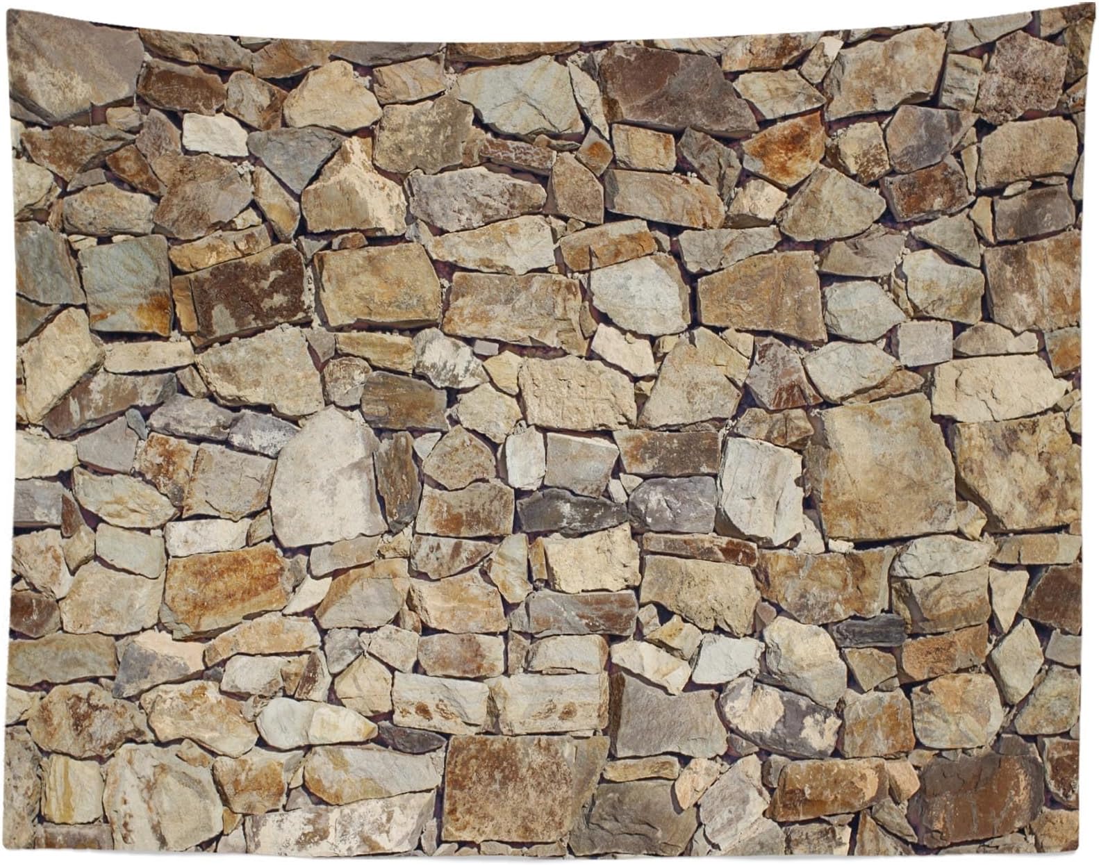 Loccor Retro Stone Wall Tapestry Rustic Brown Rock Stone Wall Hanging Birthday Party Decorations Brick Rock Texture Tapestry for Home Bedroom Living Room Decor 80''x60''