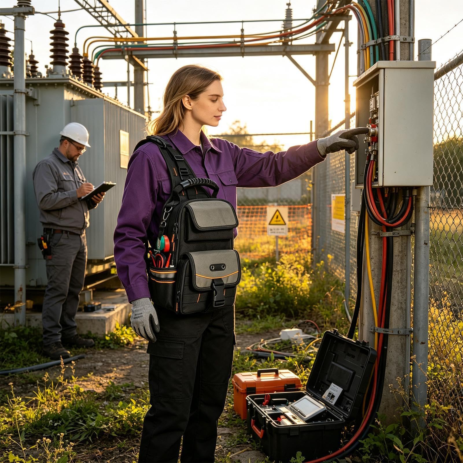 Sac À Outils Pour Électricien | Sac À Dos Imperméable À Fermeture Éclair En