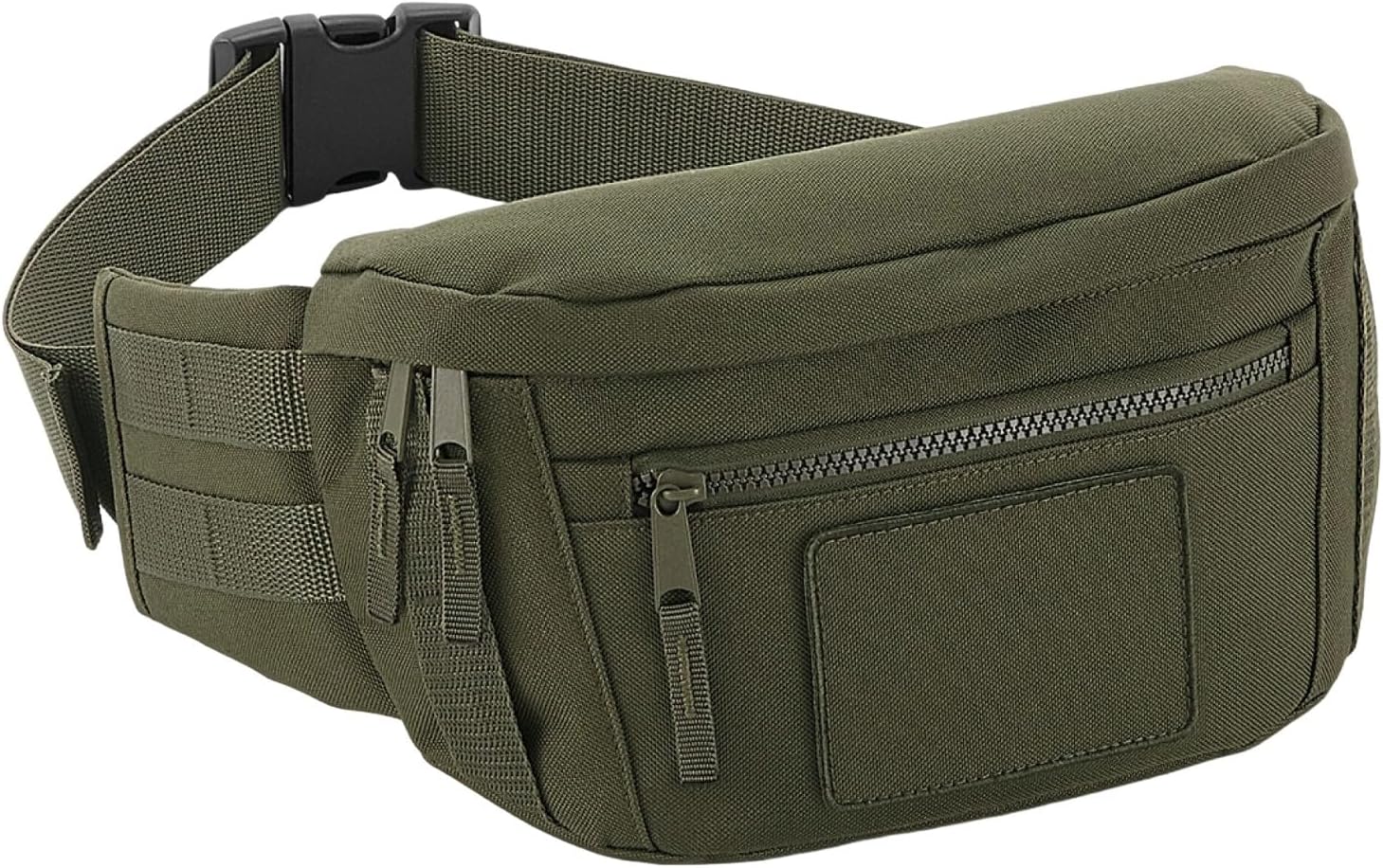 BagBase Molle Utility Waist Pack BG842 - Army Military Fanny Hip Belt Bag Pack - Military Green