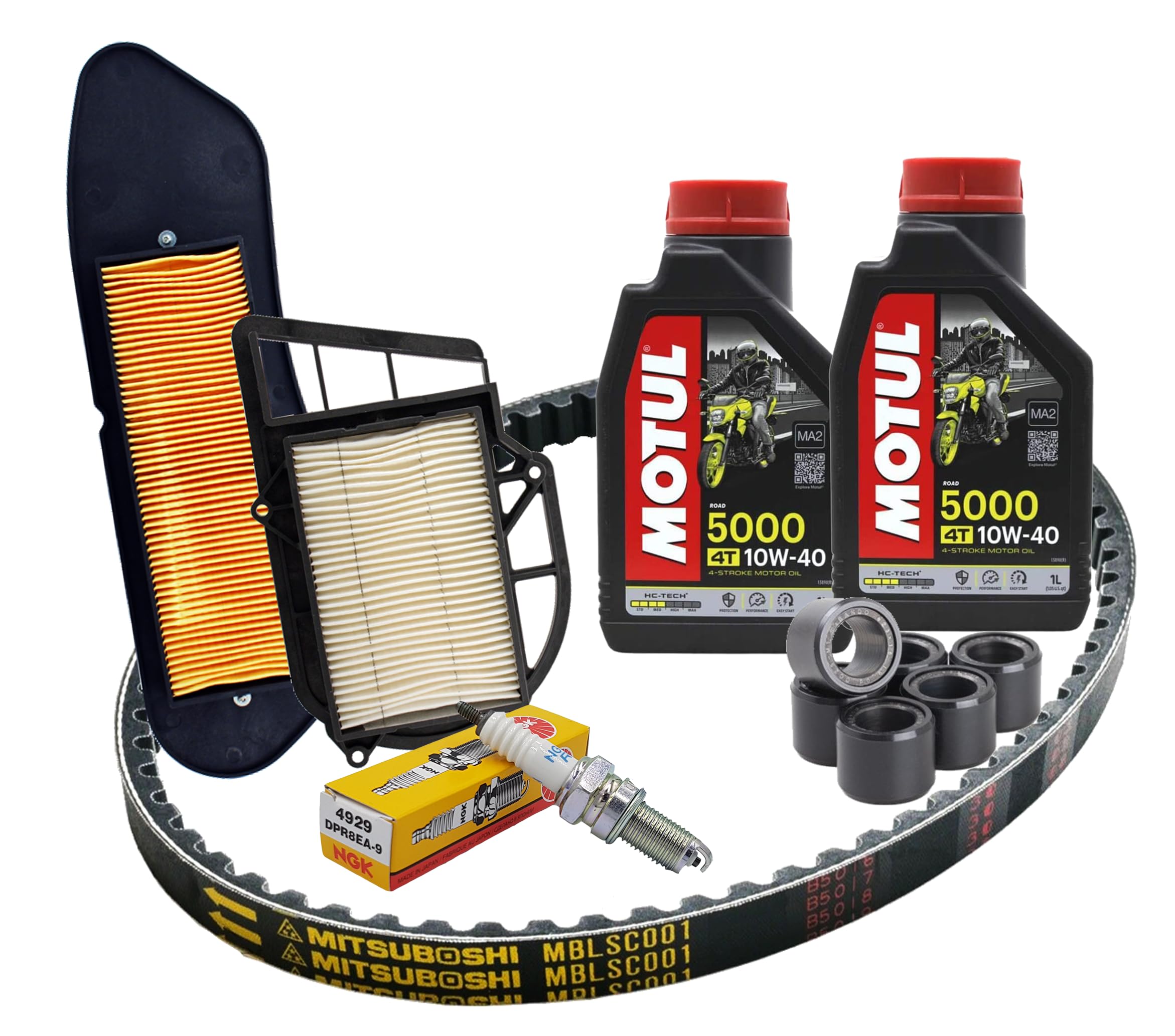 Kit de mantenimiento de aceite, filtros, bujía y correa Yamaha X-City 250 2007 2008 2009