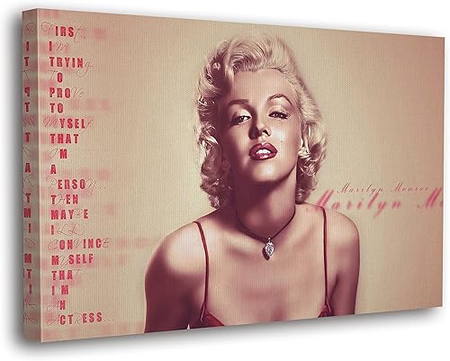 Miniatura 16 de SpiritualHands Marilyn Monroe - Lienzo decorativo para pared y póster – Decoración femenina moderna de maquillaje femenino, impresión de moda